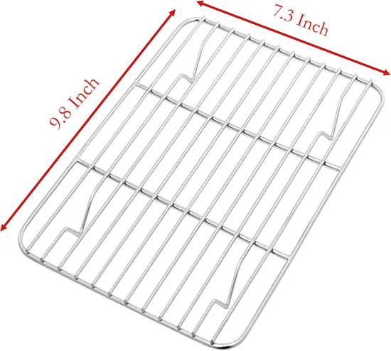 Stainless Steel Grid Rack - Perfect for Cookies, Bacon, and Veggies