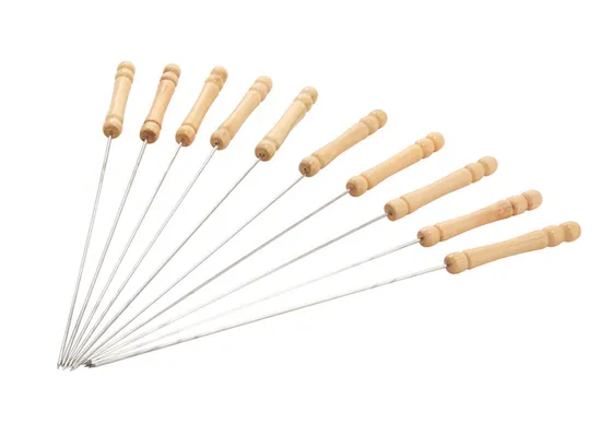 Hot Selling BBQ Fork BBQ Gadget Stainless Steel Corn Skewer Needle