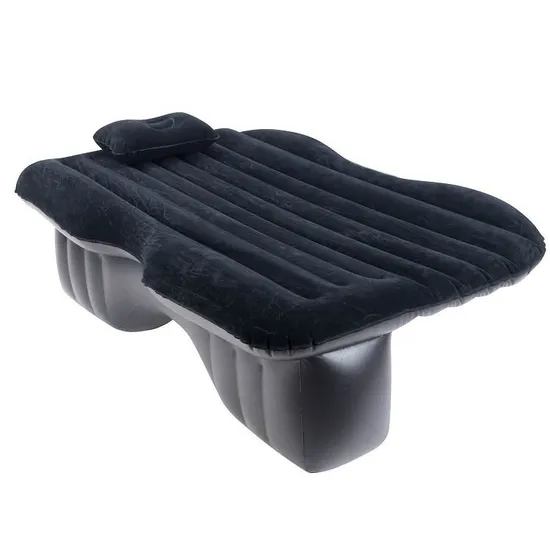 Premium Split Type Flocked PVC Inflatable Car Bed for Camping