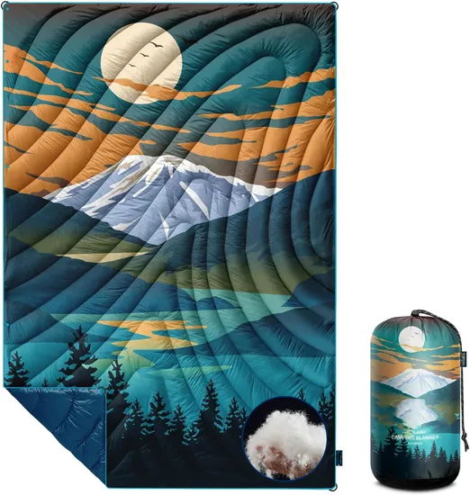 Premium Puffy Camping Blanket for Adults - Perfect for Outdoors