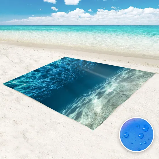 2025 Wholesale Outdoor Portable Sand Free Foldable Waterproof Camping Beach Mat