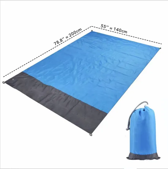Custom Logo Portable Outdoor Folding Waterproof Picnic Beach Blankets Sand Free Foldable Camping Beach Mat