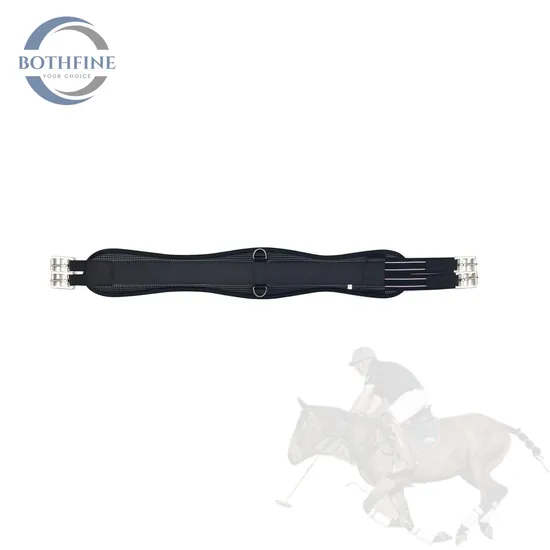 Factory Supply Comfort Elastic Western Girth Cinch for Horse with Stainless Steel Buckles Horse Equipment