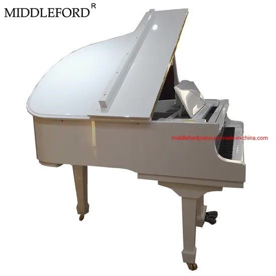 White Solid Wood Baby Grand Piano