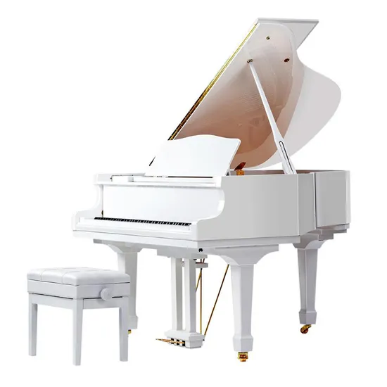 Custom Solid Wood Keyboard Piano White 152cm Baby Grand Piano