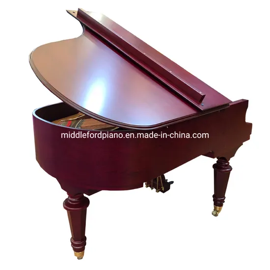 Roman Column Design Mahogany Wood Grand Piano with Bench