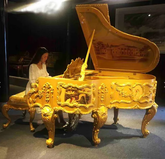 Custom 88 Keys Piano 168 Luxury Home Furniture Custom Gold Piano Grand for Sale