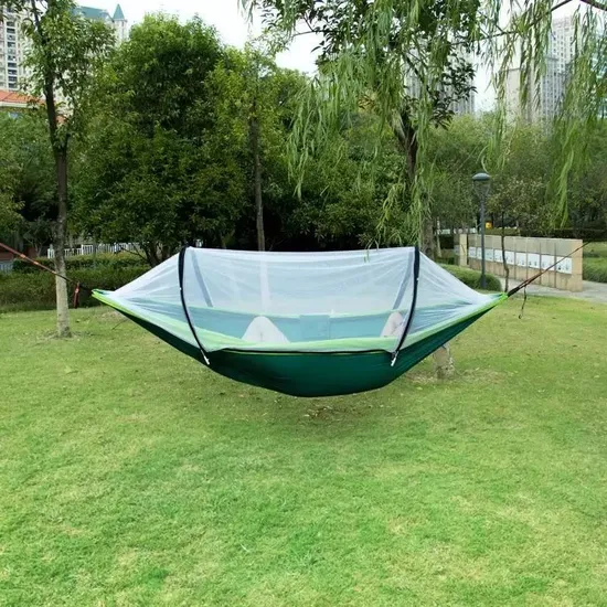 Custom Camping Net Hammock Outdoor Traveling Anti-Mosquito Hiking Hammock Camp Tent Hammomck Nylon Portable Multicolor Hammock Durable Hammock