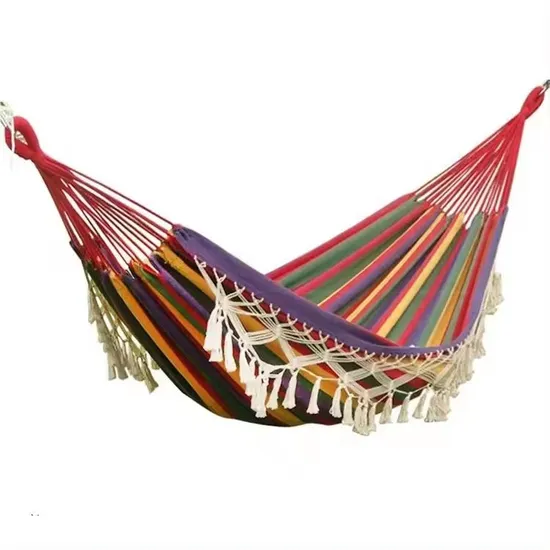 Camping Hammocks with Tassels Swing Chair for Indoor Outdoor Patio 2 Persons