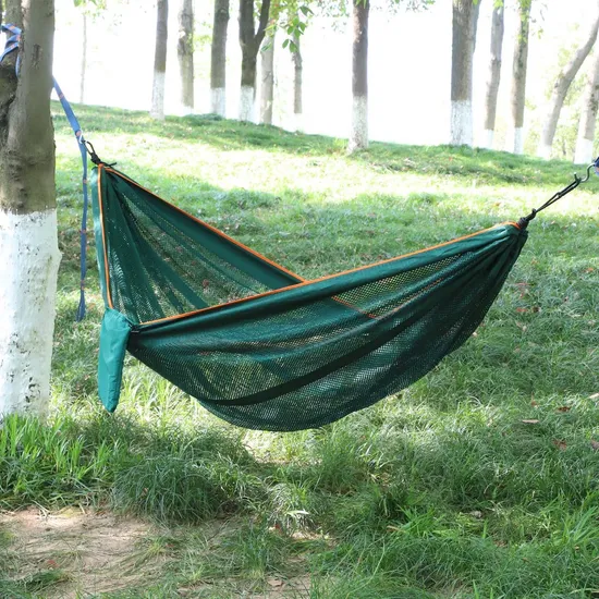 High Quality Nylon Camping Outdoor Hammock with Mosquito Net Lightweight Portable Double Parachute Hammocks Tent for Hiking