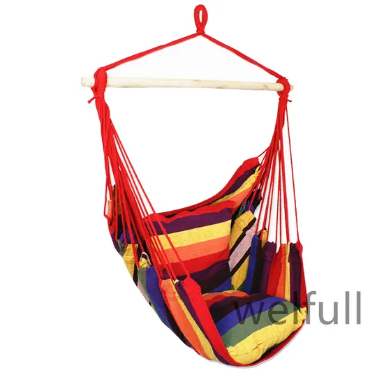 Fabric Steel Wholesale Portable Outdoor Garden Camping Macrame Swing Hammock Hanging Chair