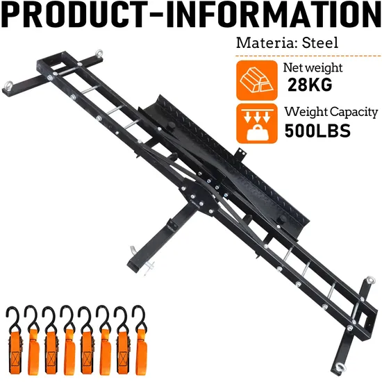 Steel Motorcycle Carrier Stand Car Rear Holder with Ramp
