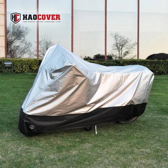 Hot Selling 210d Motorcycle Cover Updated Silver Coating Waterproof Sun Dust Protection