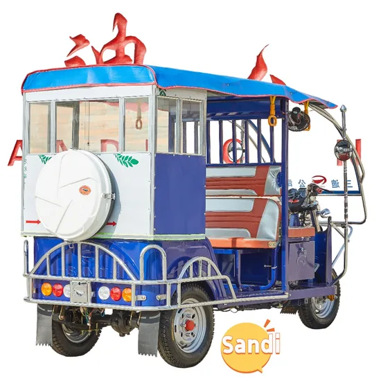 Big Space 3 Wheel Electric Car for Passenger Half Closed Tricycle Pedicab
