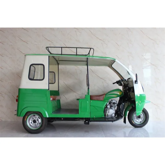 Bajaj Taxi Tuk Tuk Rickshaw Gasoline Petrol Motorized Three 3 Wheel Motorcycle Motor-Trike Passenger Tricycle for Sale