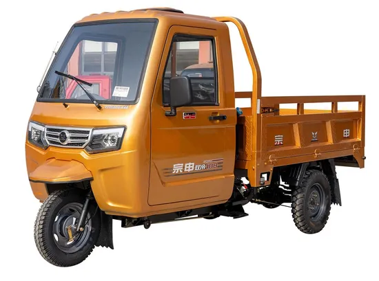 Customizable Three 3-Wheel 300cc Gasoline Engine Adult Cargo Tricycle enclosed cabin truck