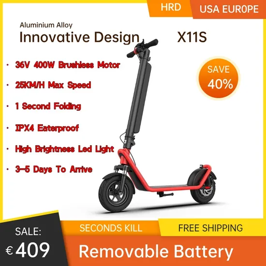 (Fast shipping From Us/European) Foldable X11 Long Endurance E-Scooters City Aluminium 36V450W 13ah Lithium Battery Electric Mobility Scooter for Adult