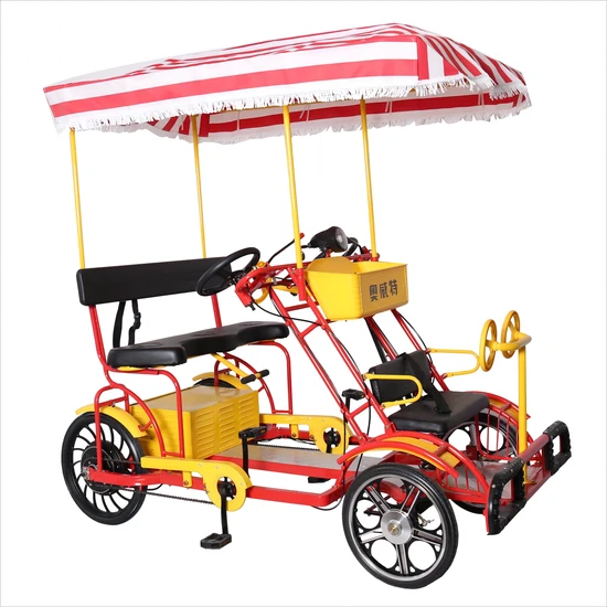 Moped Sightseeing 4 Wheel Bike Electric Assisted 4persons 4wheels Surrey Bike