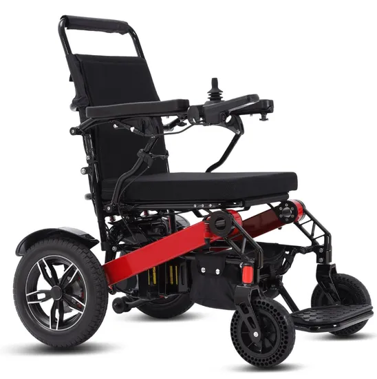 Automatic Folding Elektrorollstuhl with Brush Motor Power Lightweight Wheelchair for Elderly