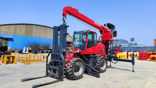 4X4 off-Road Rough Terrain Forklift 9 Ton Front/Rear Articulated CE Euro V EPA Engine Multi-Functional Industrial Forklift with Customisation D