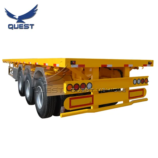 Africa Market Tri-Axles Used 20FT 40foot Container Flatbed Semi Trailer