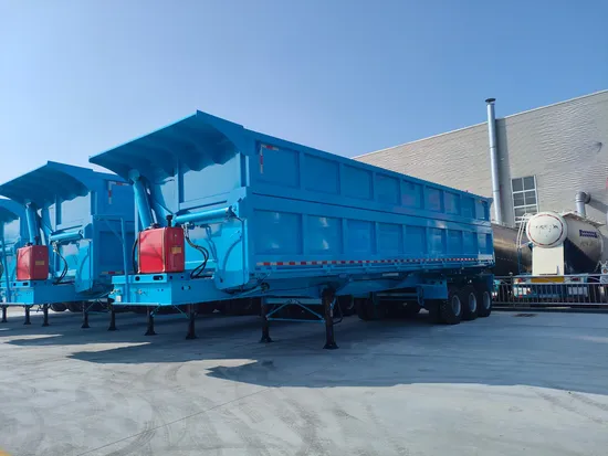 New 3 4 Axles Side Drop Tipper Semi Trailer Side Dump Trailer for Mineral