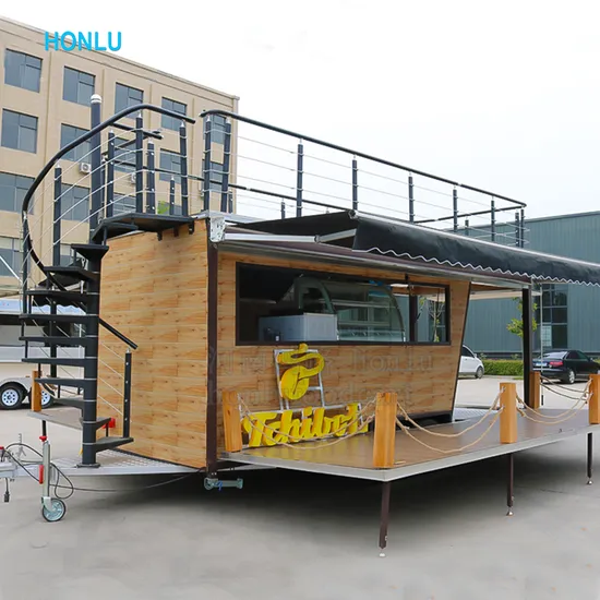 Double Decker Food Truck Coffee Truck Coffee Trailer China Coffee and Ice Cream Food Trailer