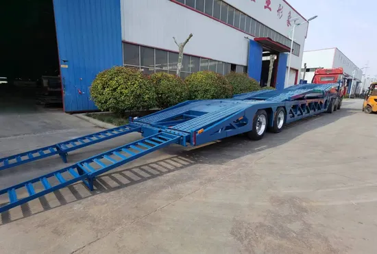 2 Axle Air Suspension 5 Units Car Carrier Semi Trailer 2 Axle Transport 7 Units Car Carrier Trailer 8 Units Cage Truck, Fabricado En China Car Transport Trailer