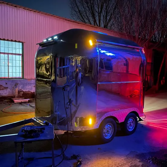 2024 Customization Custom Camper Electric Hot Dog Cart Ice Cream Coffee Airstream Fast Mobile Food Trailer Cart for Sale