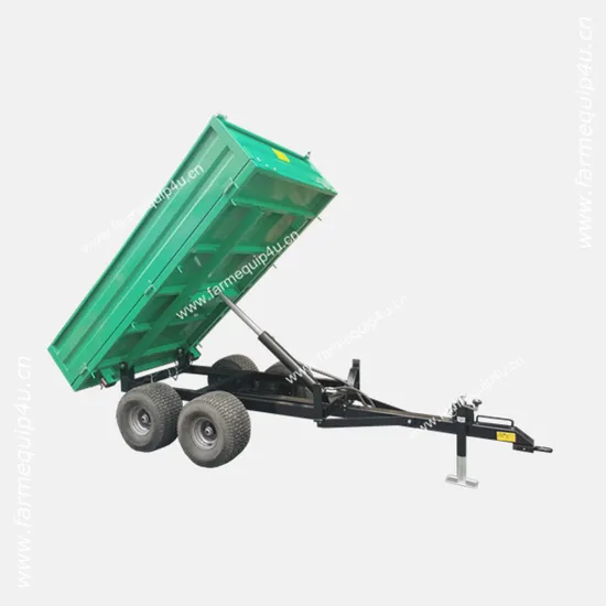 4wheel Tractor Tow Behind Dump Trailer Farm Trailer 2000-2500kgs Load Capacity