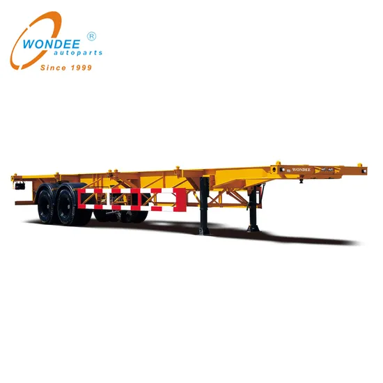 40 Feet Tri-Axles Skeleton Container Semitrailer From China Manufacturer