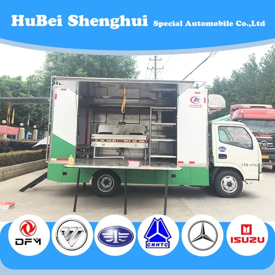 China Brand Mobile Kitchen Fast Food Cart Pizza Taco Food Van BBQ Food Truck for Sale