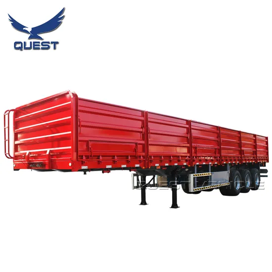 60 Tons 3 Axles Drop Side Cargo Side Wall Side Board Semi Trailer for Africa