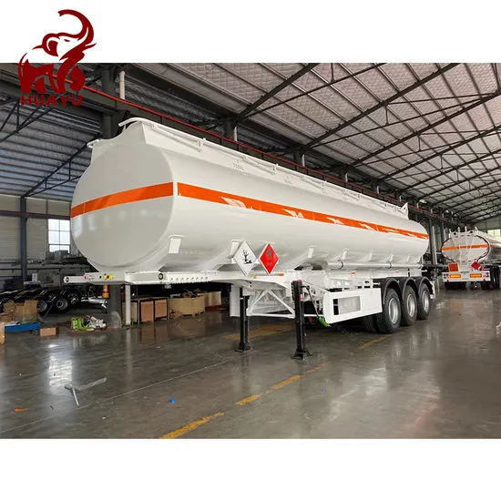 Huayu Factory 3 Axles Aluminum Q345b Steel 45000L Capacity Steel Fuel Diesel Oil Tanker Semi Trailer