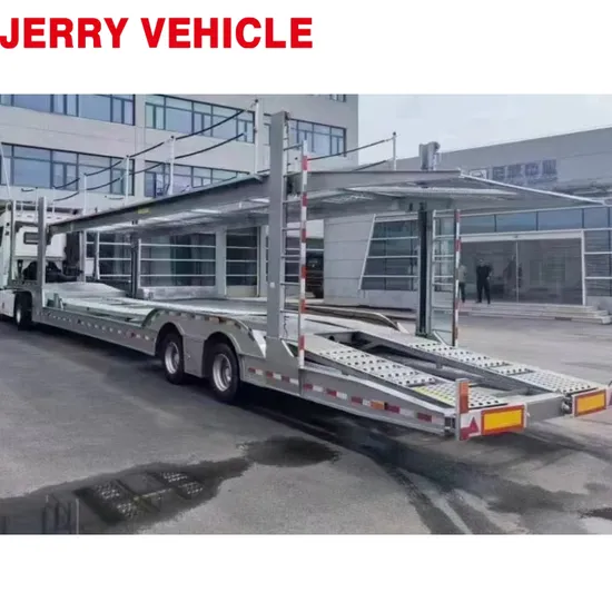 Euro Style Double Deck Hydraulic Lifting SUV Car Carrier Truck Trailers 6/8/10 Cars Transport Semi Trailer for Sale