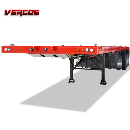 3 Axles Flat Bed Flatbed Container China Semi Trailer for Sale