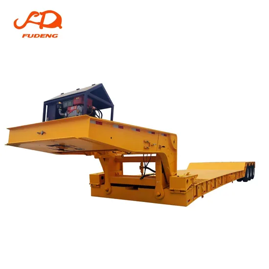 Tri Axle Detachable Gooseneck Low Loader 40FT Lowbed Trailer 80ton Lowboy Loader Trailers for Sale