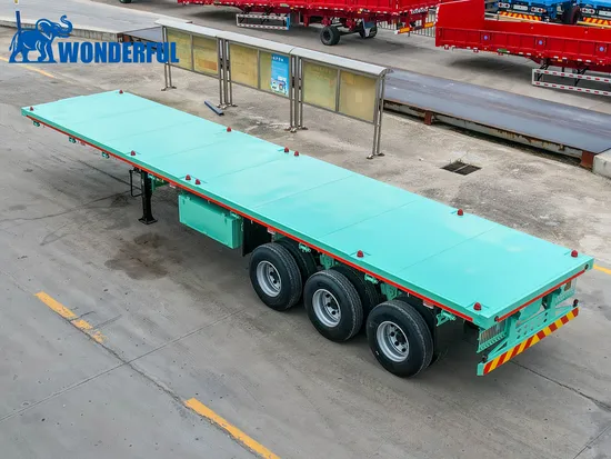 China Heavy Used 2/3/4 Axle 20FT 40FT CIMC Enclosed Cargo Flat Deck Stake Shipping Box Truck Car Utility Trailer Container Chassis Skeleton Flatbed Semi Trailer