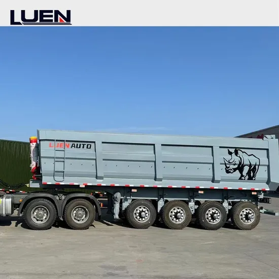 China Luen Hot Sale 3 4 Axle U Type 40cbm Heavy Duty Hydraulic Cylinder Tipper Transportation Cargo Used Caravan Transportion Dump Semi Lorry Cimc Truck Trailer