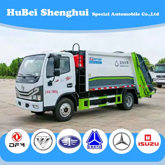Garbage Truck Compactor 5m3 6m3 8m3 Refuse Compactor Garbage Truck for Sale