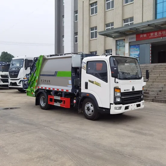 Reliable Compressed Garbage Truck HOWO 110HP