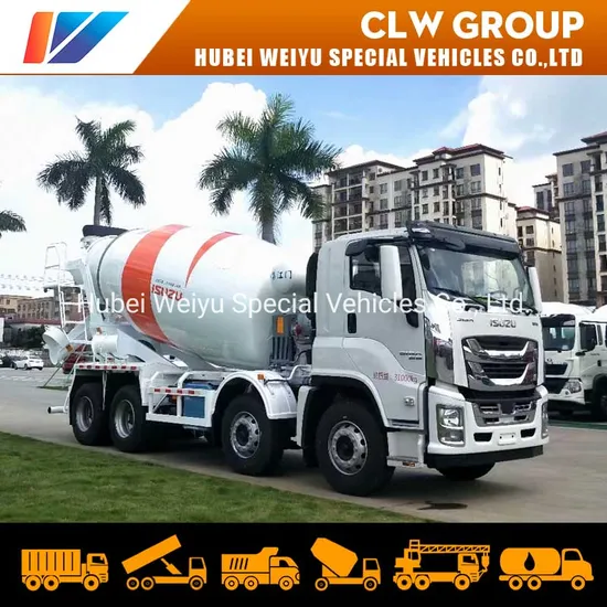 Japanese I Suzu Giga 8X4 Concrete Mixer Truck 15cbm 10cbm 12cbm Cement Mixer Truck
