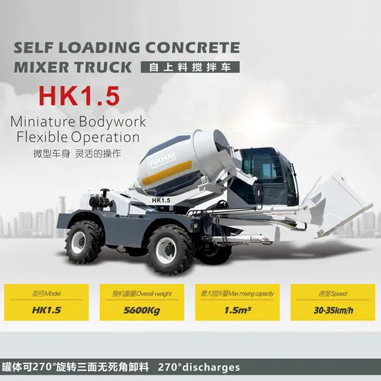 1.5 Cubic Meters Self Loading Mixer Truck for Sale