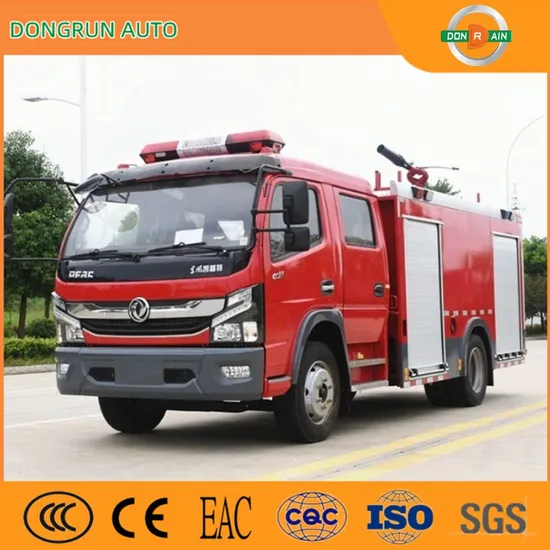 Dongfeng 4X2 6X4 Firetruck with High-Capacity Water Tank