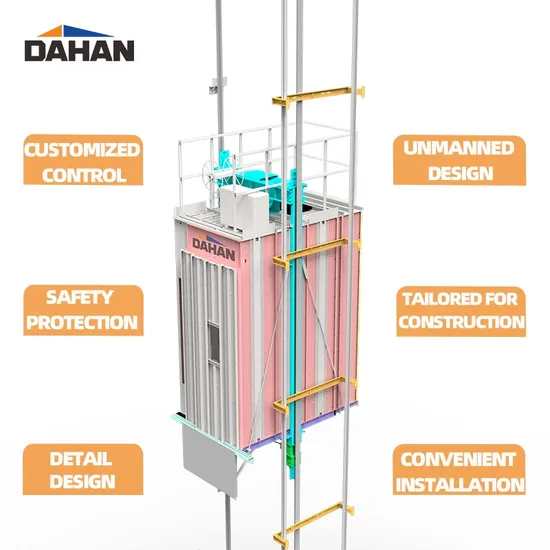Specially Designed for Construction Inside The Building Elevator Shaft Traction Construction Elevator