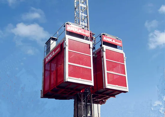 Construction Passenger Hoist and Materials / Goods Hoist Driven in Rack and Pinion Hoist