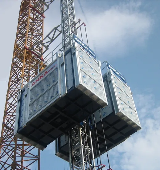 CE Approved Construction Hoist Building Hoist Passenger and Material/ Goods Hoist China Manufacturer