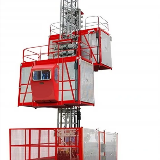 CE Proved Two Cabin Material & Passenger Construction Hoist