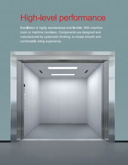 Low Cost Stable Operate Vvvf Goods Elevator for Residential Buildings