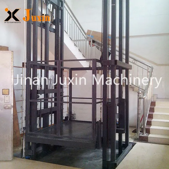 Juxin Vertical Hydraulic Cargo Lift Platform Electric Industrial Warehouse Freight Elevator for Indoor Outdoor